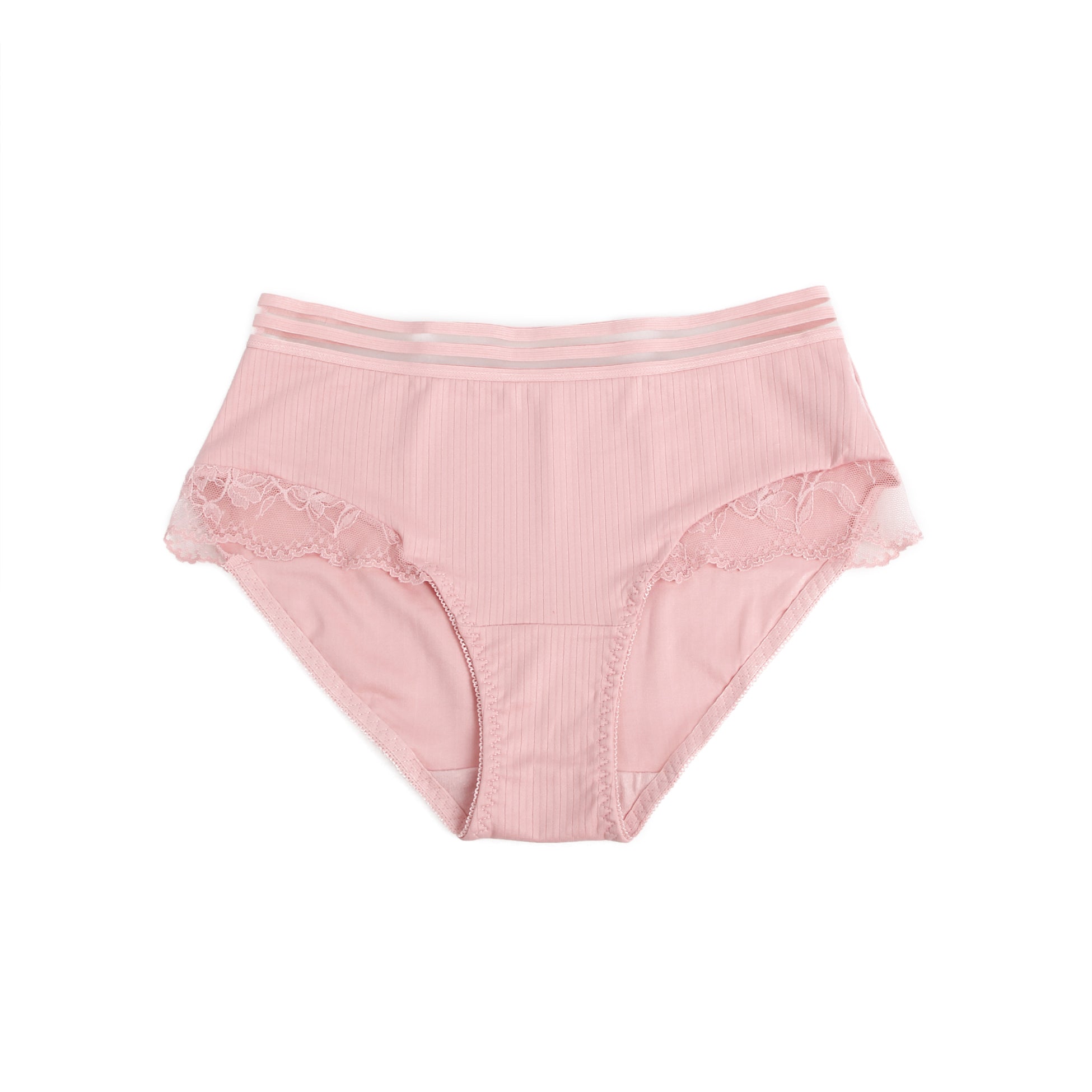 Pink Sexy Striped Cloth Lace Women Underwear