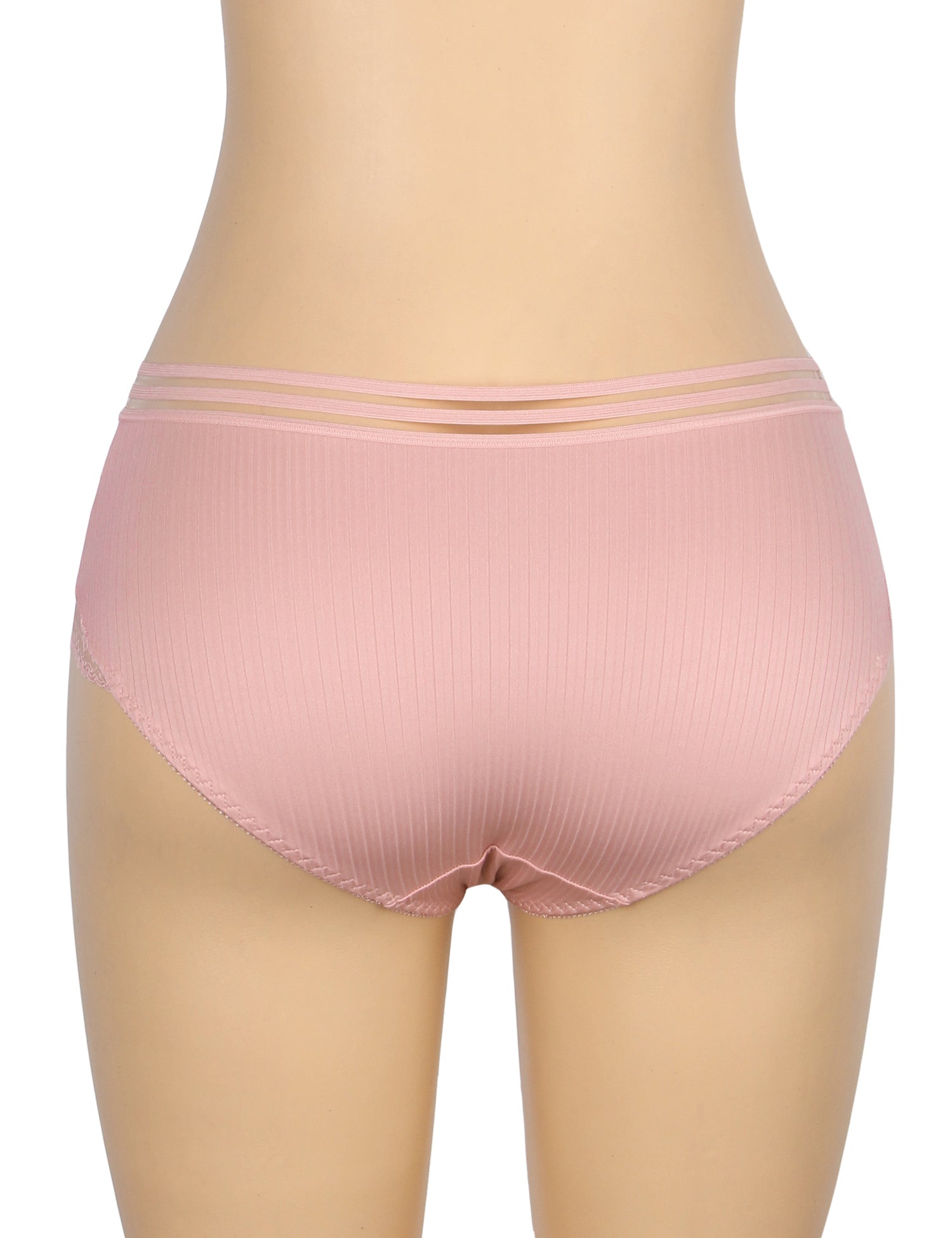 Pink Sexy Striped Cloth Lace Women Underwear
