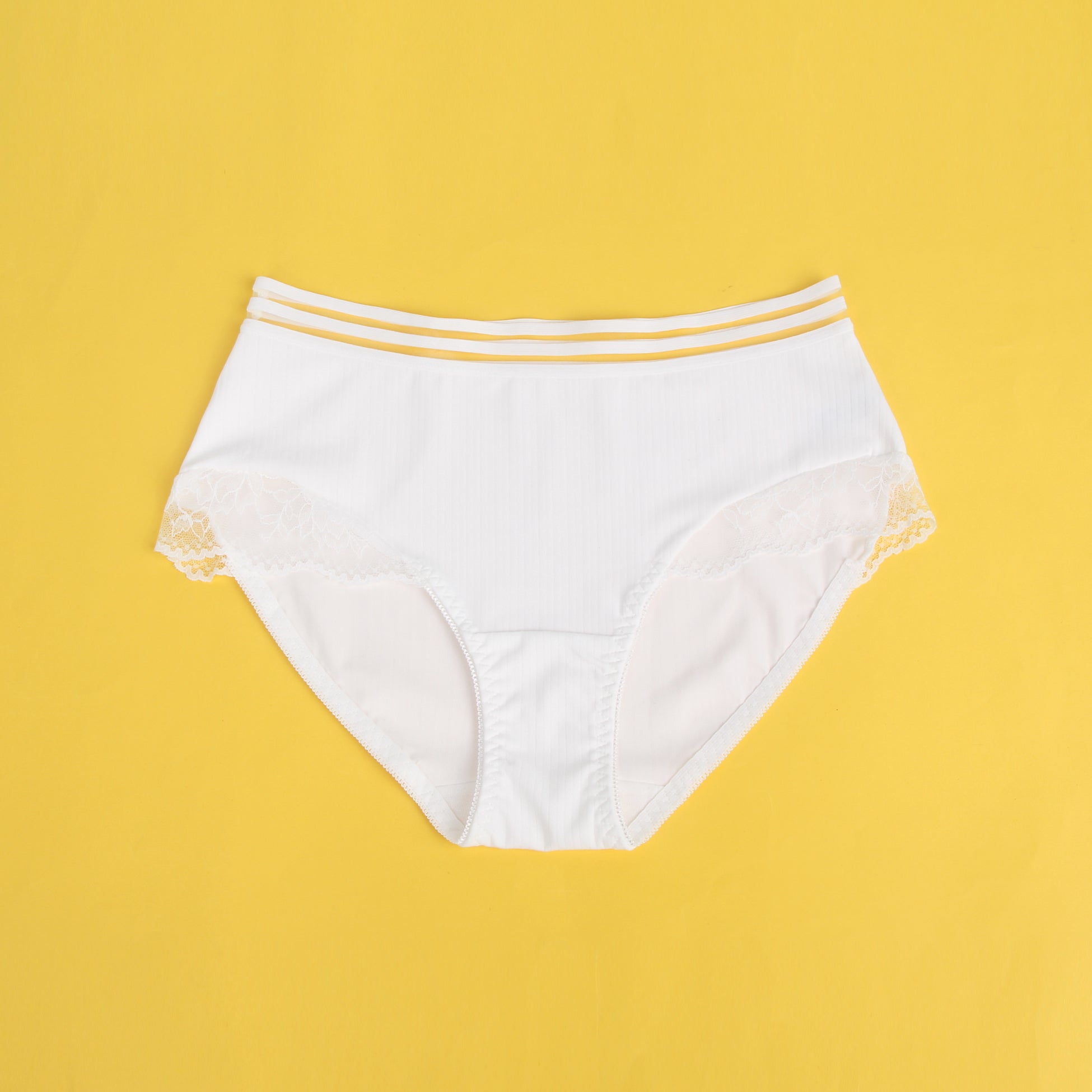 White Sexy Striped Cloth Lace Women Underwear