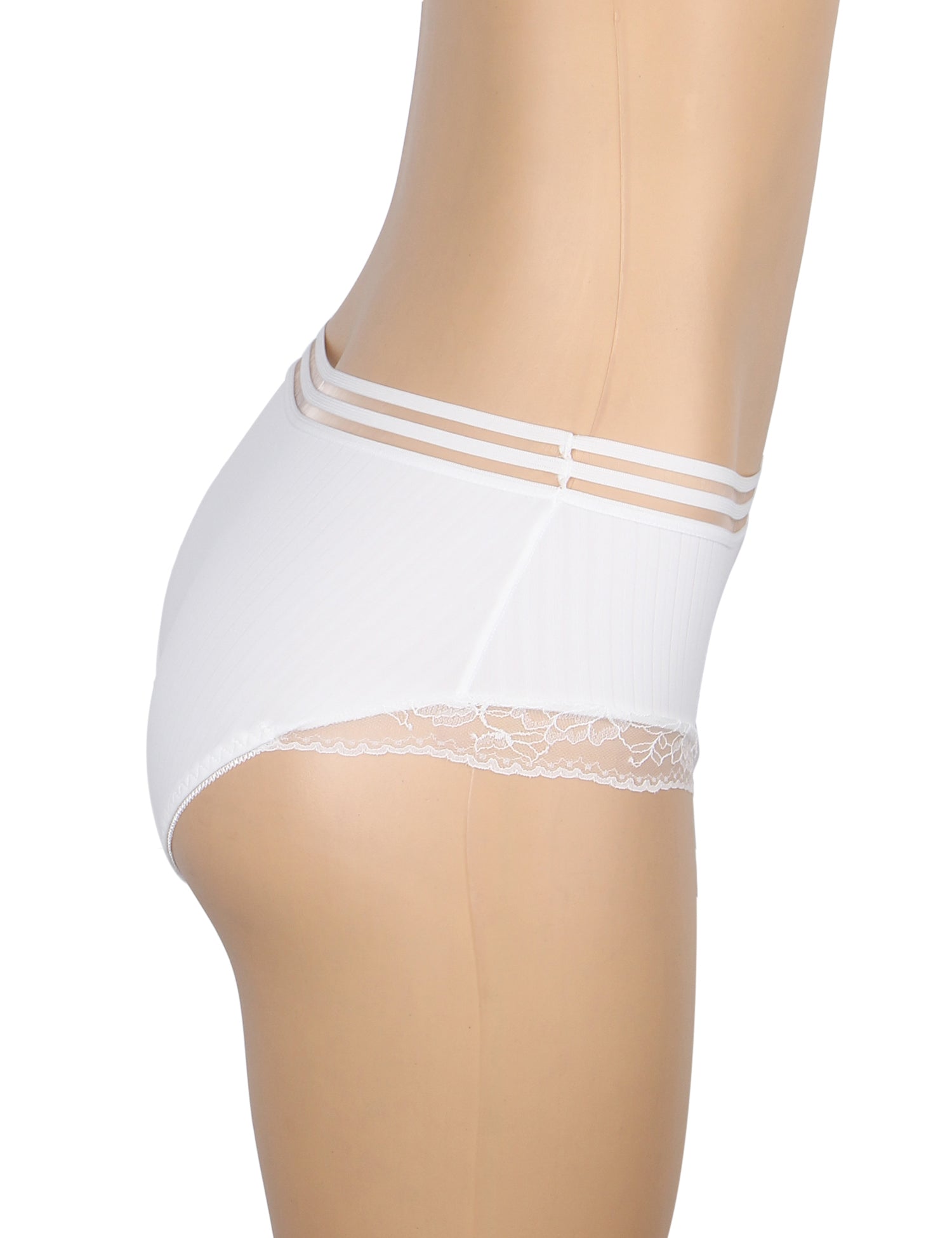 White Sexy Striped Cloth Lace Women Underwear