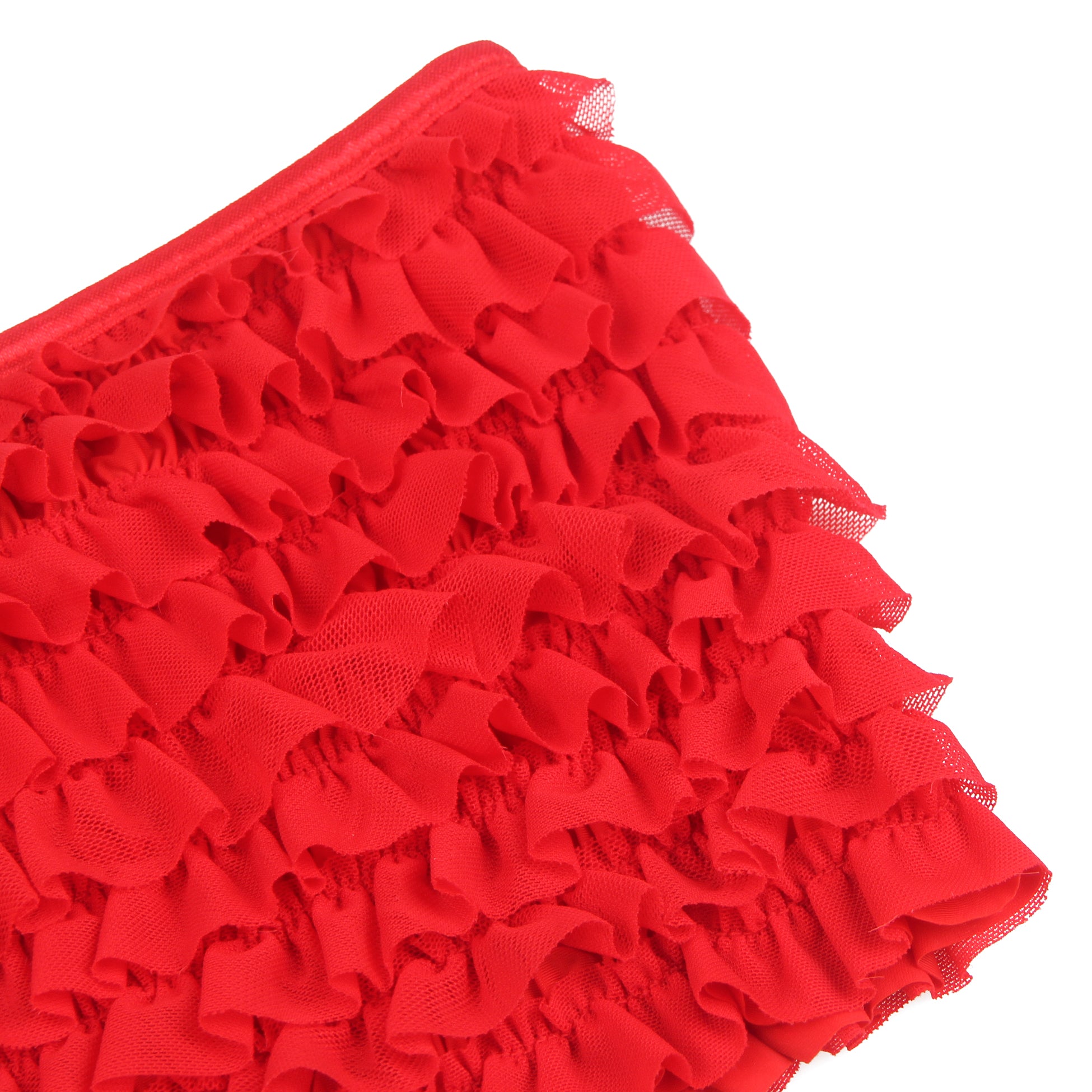 Red Sexy Mesh Swimsuit Cloth Ruffled Women Underwear With Bow
