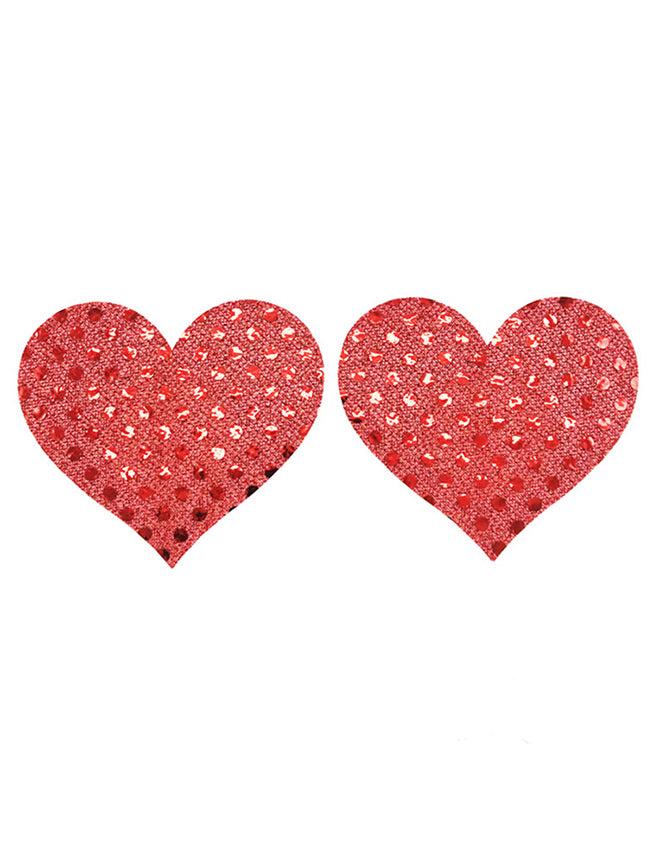 Red Love Heart Sequin Nipple cover
