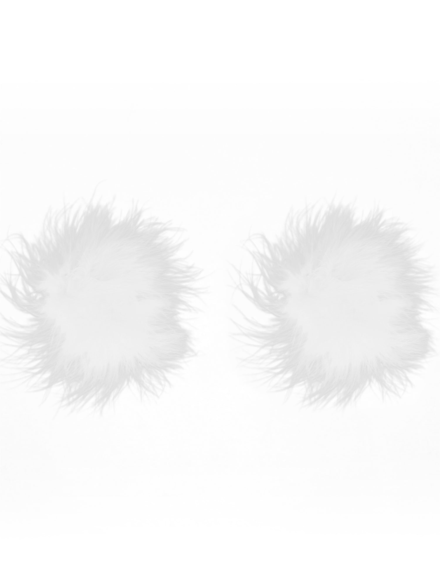 White Fluffy Adhesive Nipple Covers