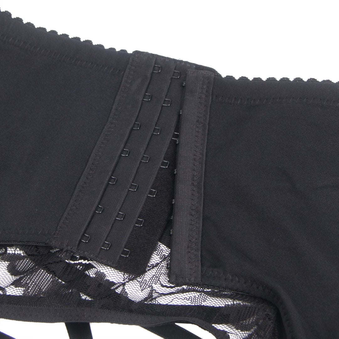 Black Swimming Cloth Lace Strap Men's Garter Panty