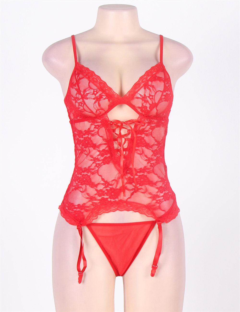 On Sale Red Teddy With Lace Handcuff