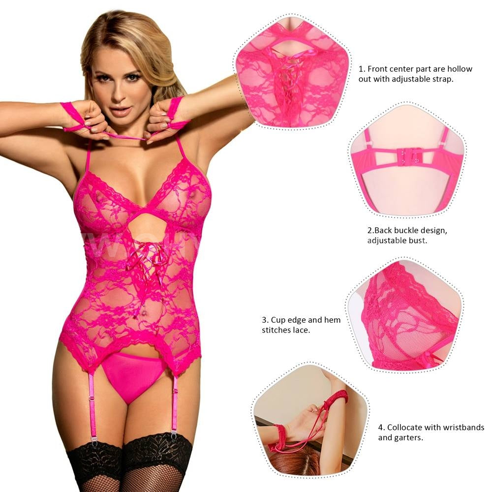On Sale Pink Teddy With Lace Handcuff