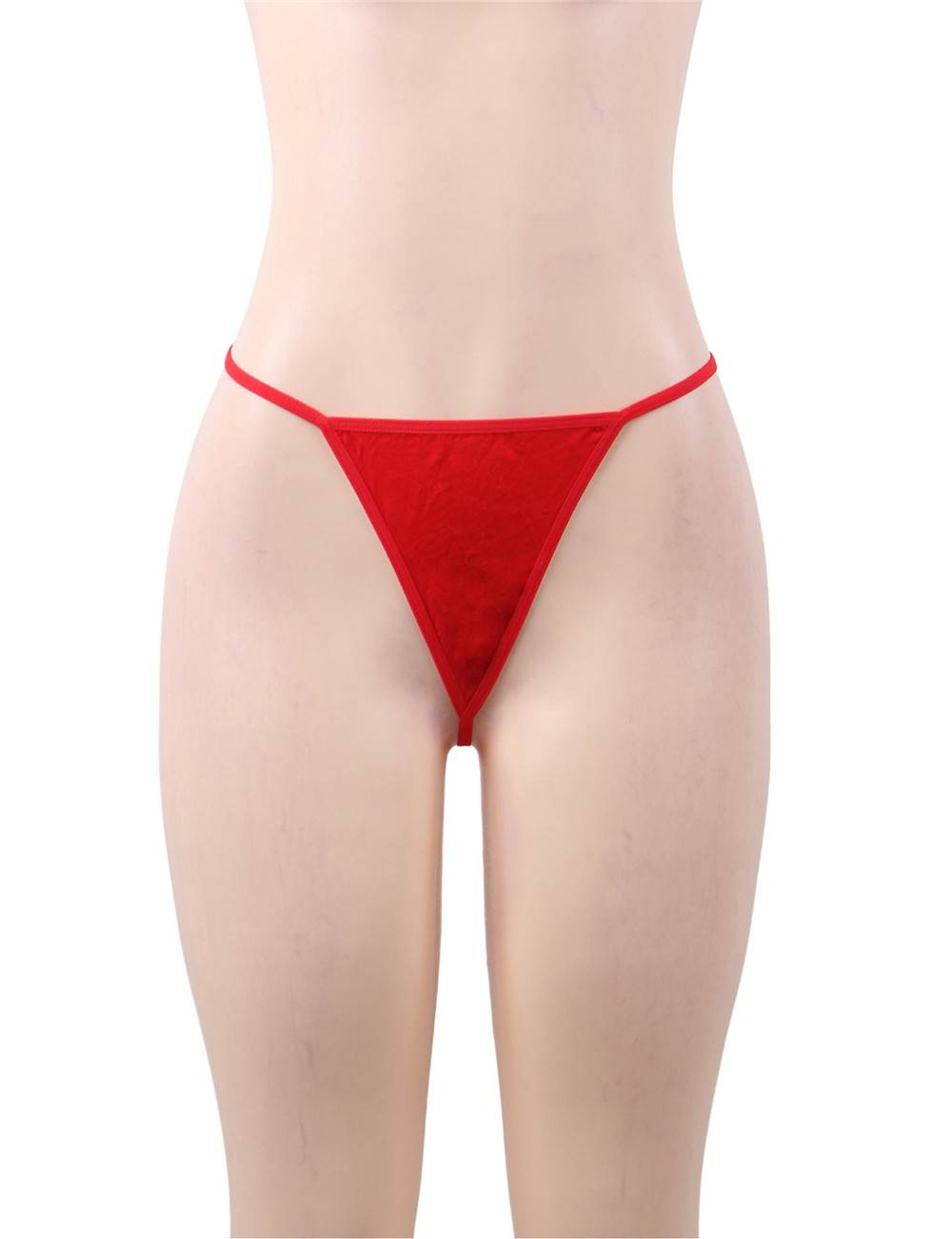 Stretchy Deep V-neck Sleepwear Modal Nightdress with G String