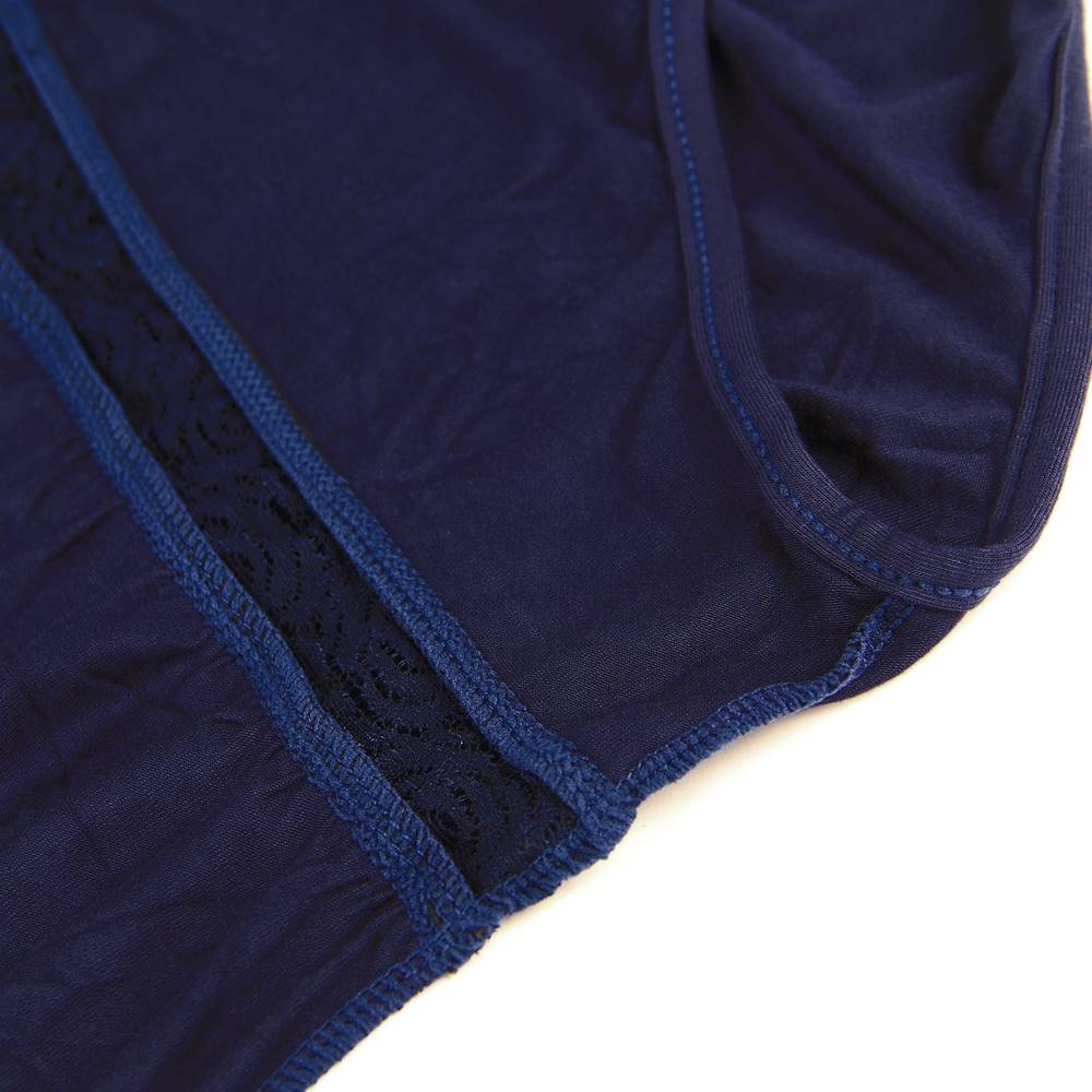 Stretchy Nightdress Deep V-neck Modal Sleepwear  with G String