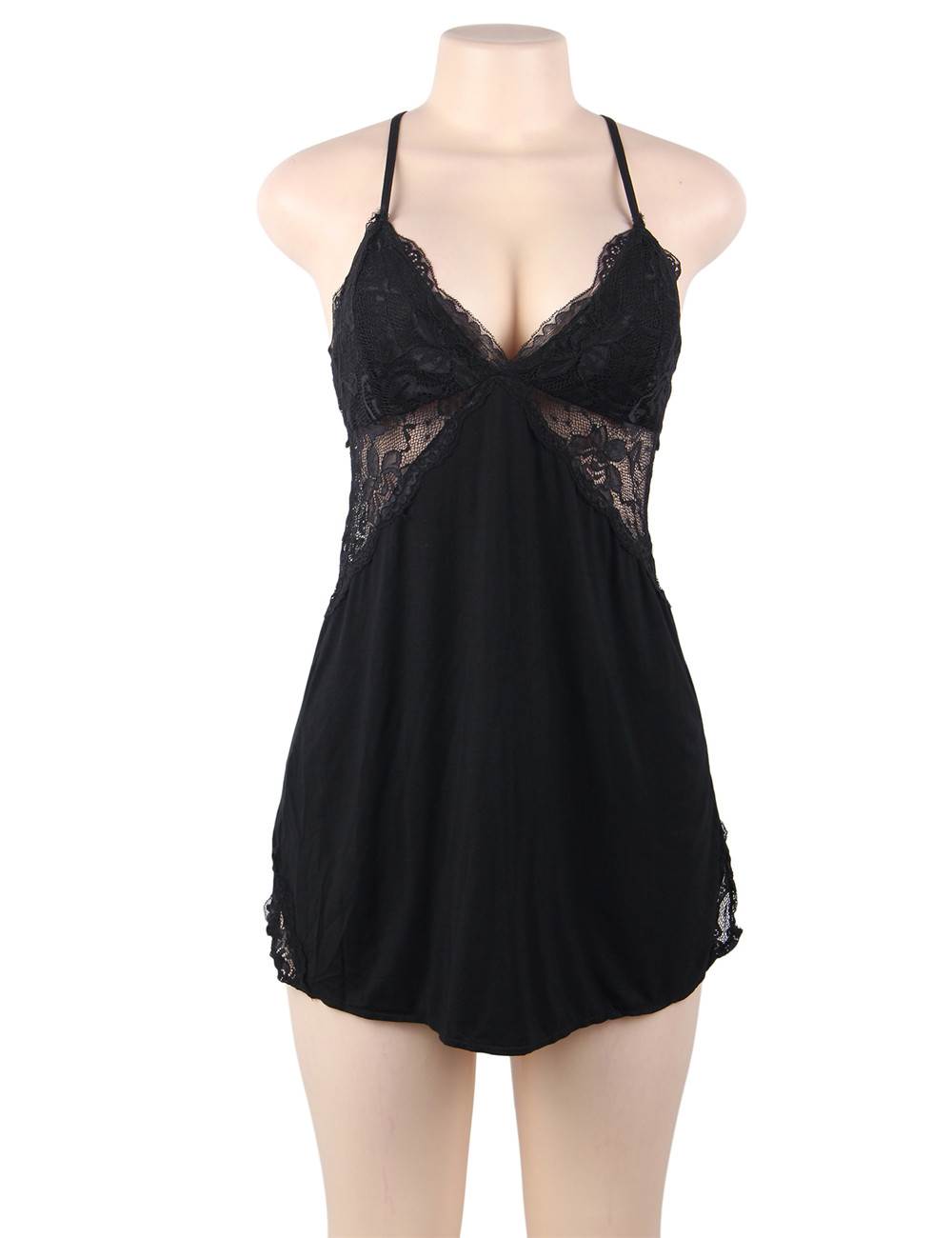 Backless Stretchy Modal Nightdress with G String