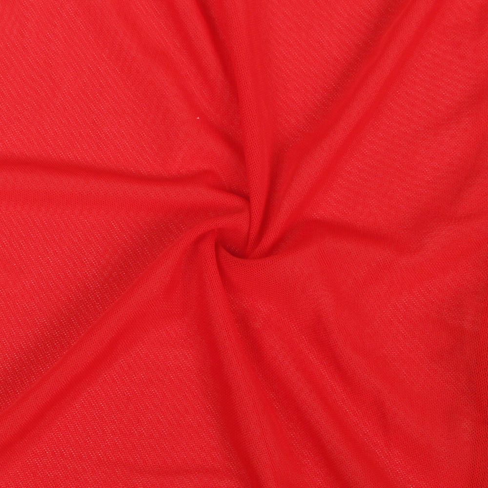 Sexy Long Sleeve Red Mesh Sleepwear With Belt