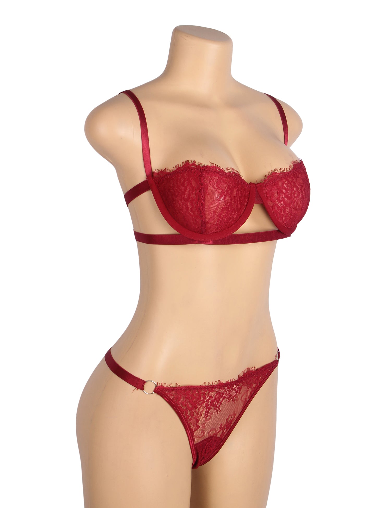 Red Sexy Lace Bra Set