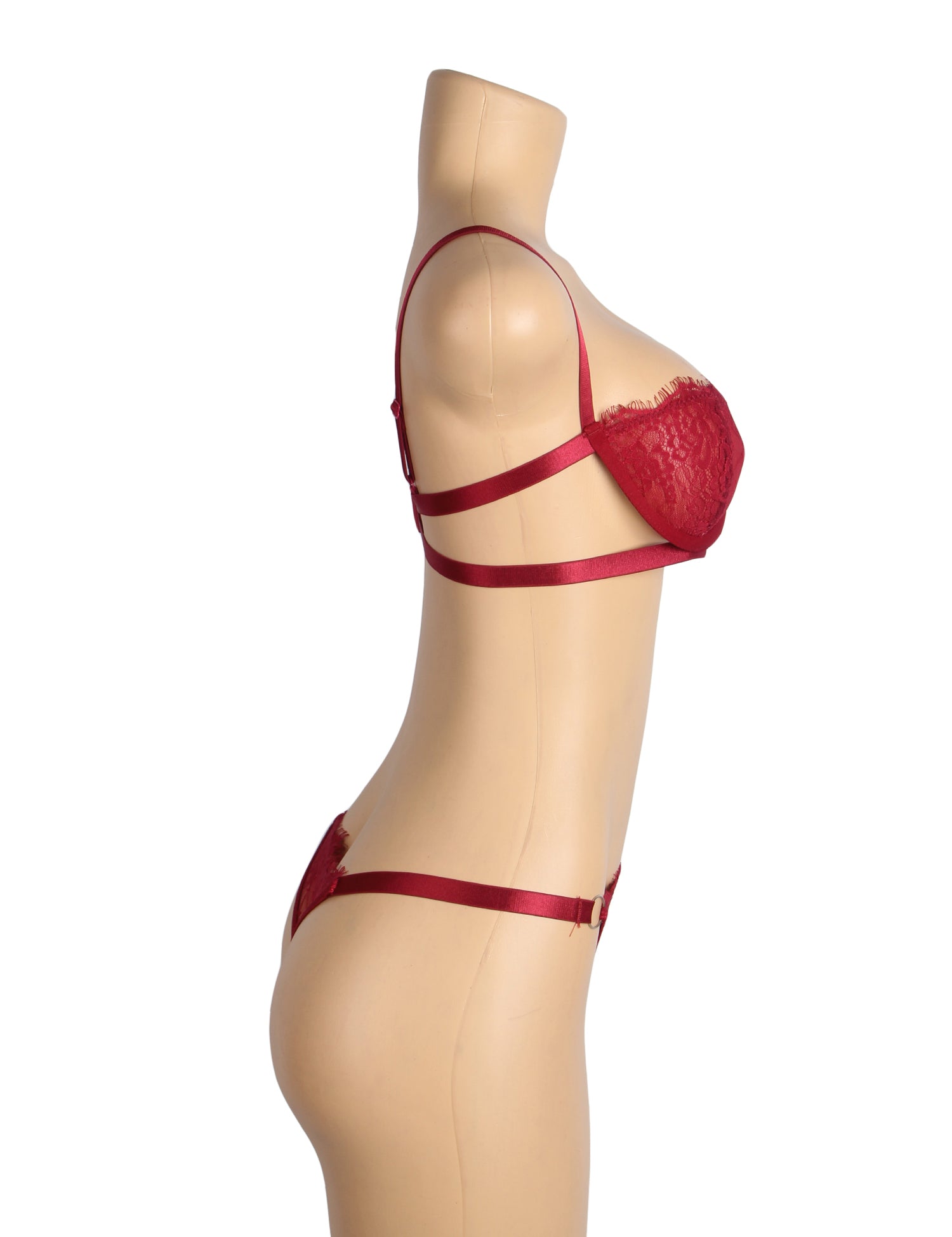 Red Sexy Lace Bra Set