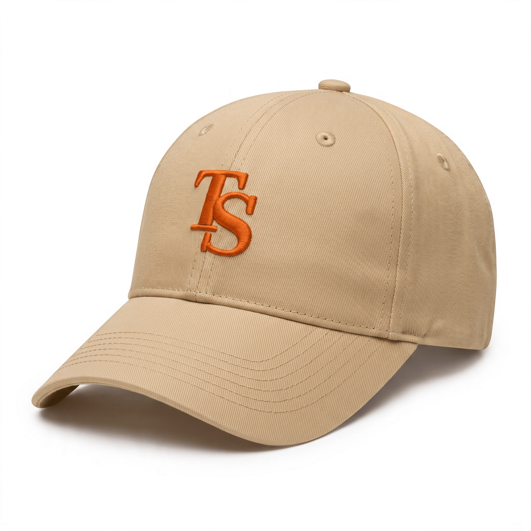 Beige TEASEFASHION Signature Cotton Twill Cap - TEASEFASHION