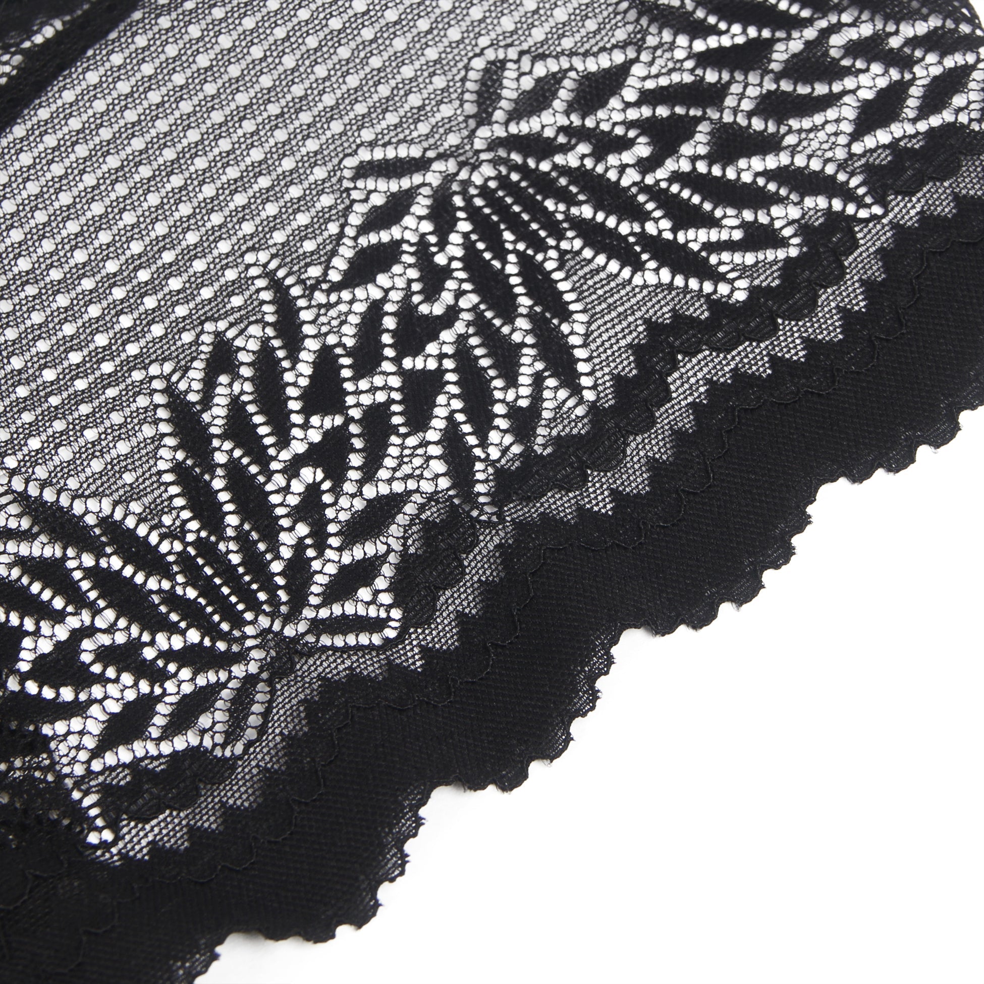 Black Lace Panty – Hollow - Out Back & Heart - Shaped Metal Buckle - TeaseFashion