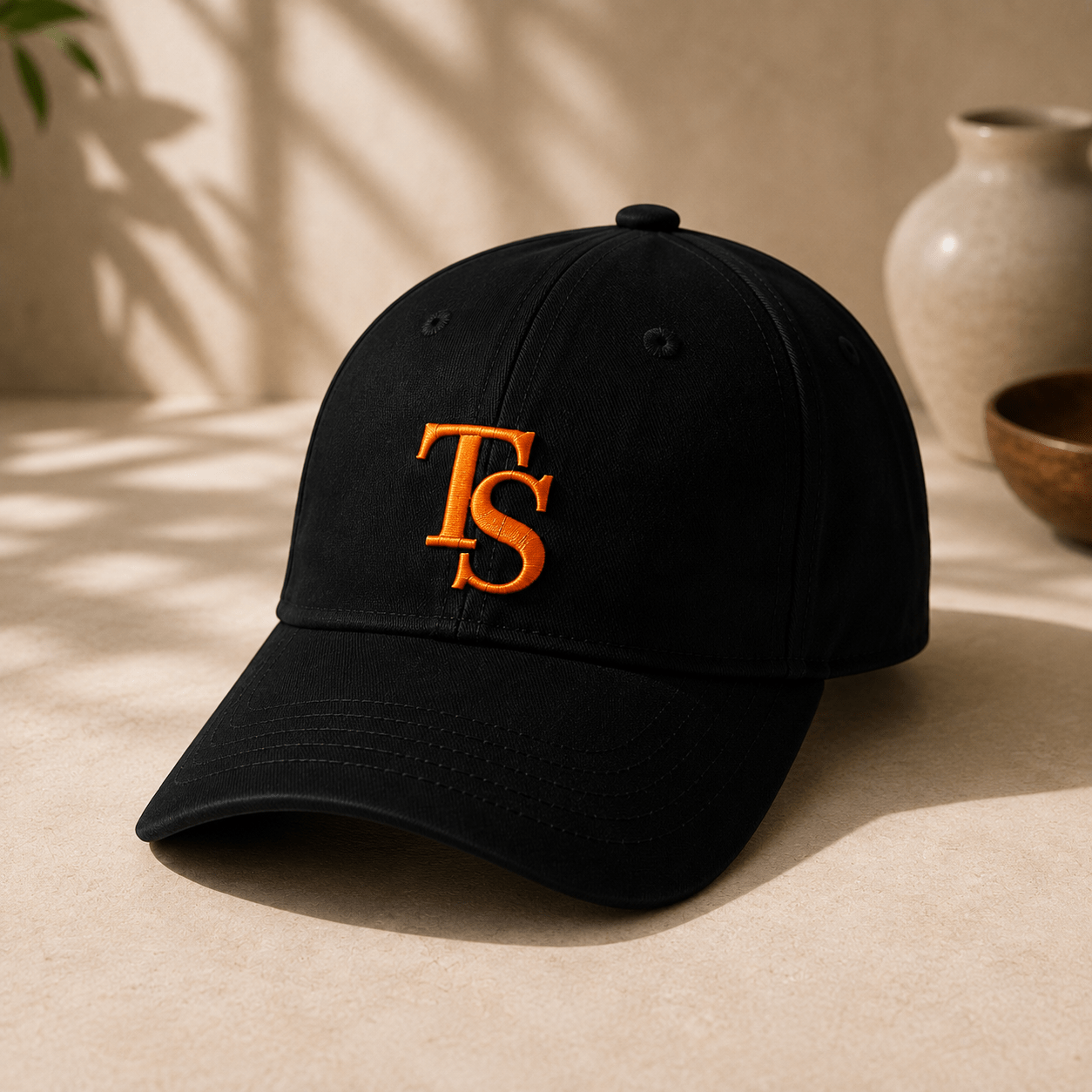 Black TEASEFASHION Signature Cotton Twill Cap - TEASEFASHION