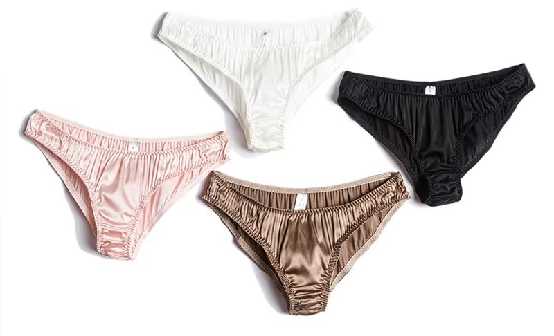 Brown Silk Low Waist Thong G String Sexy Underwear - TeaseFashion