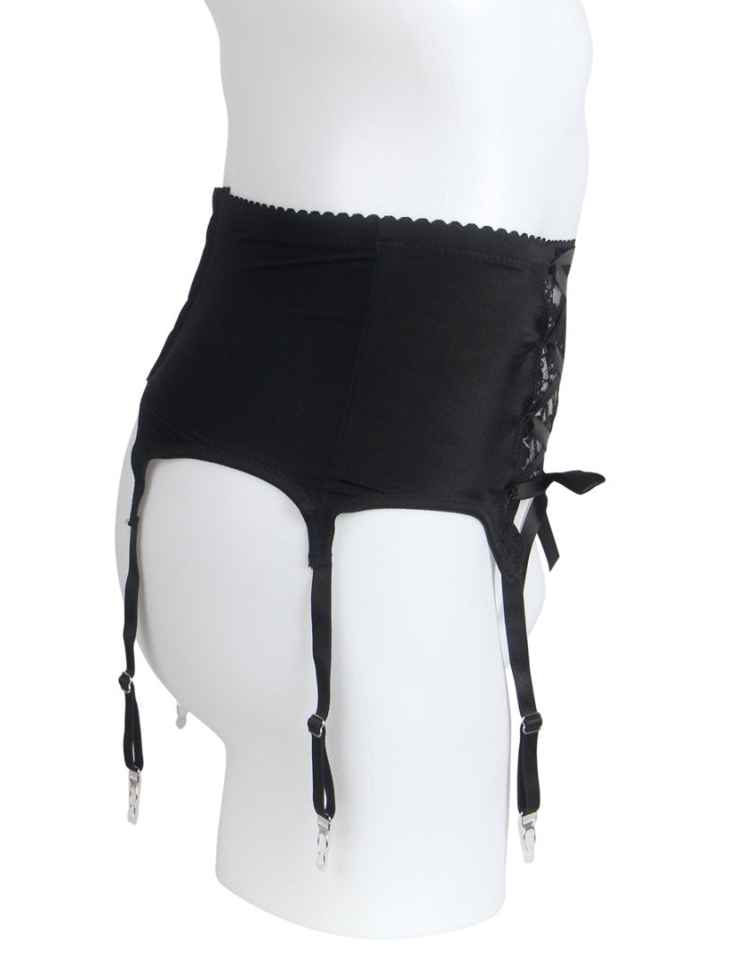 Black Swimming Cloth Lace Strap Men's Garter Panty