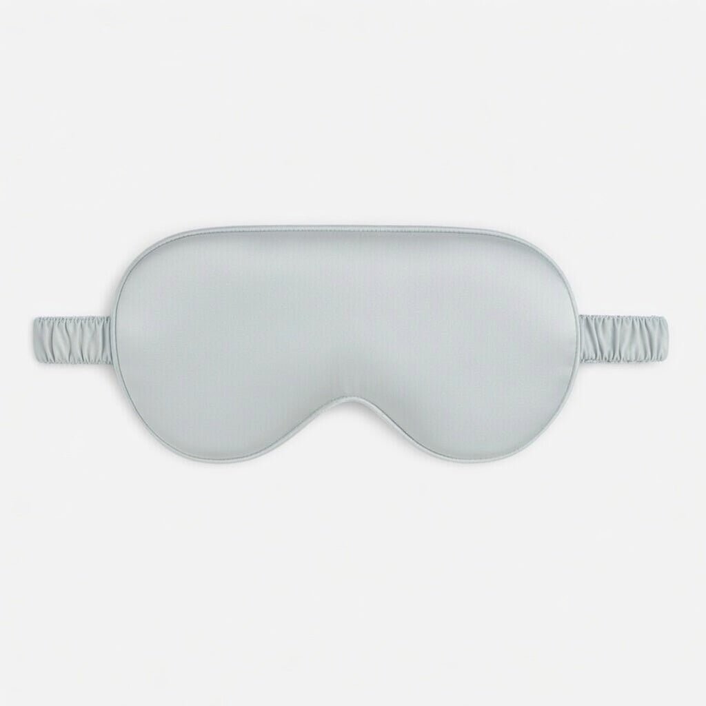 Light Grey Silk Sleep Eye Mask for Deep Sleep and Comfort - TeaseFashion