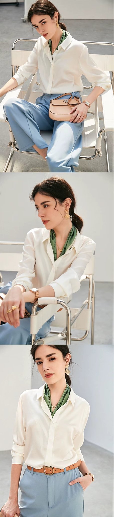 Mustard Silk Lady Casual Shirt - TeaseFashion