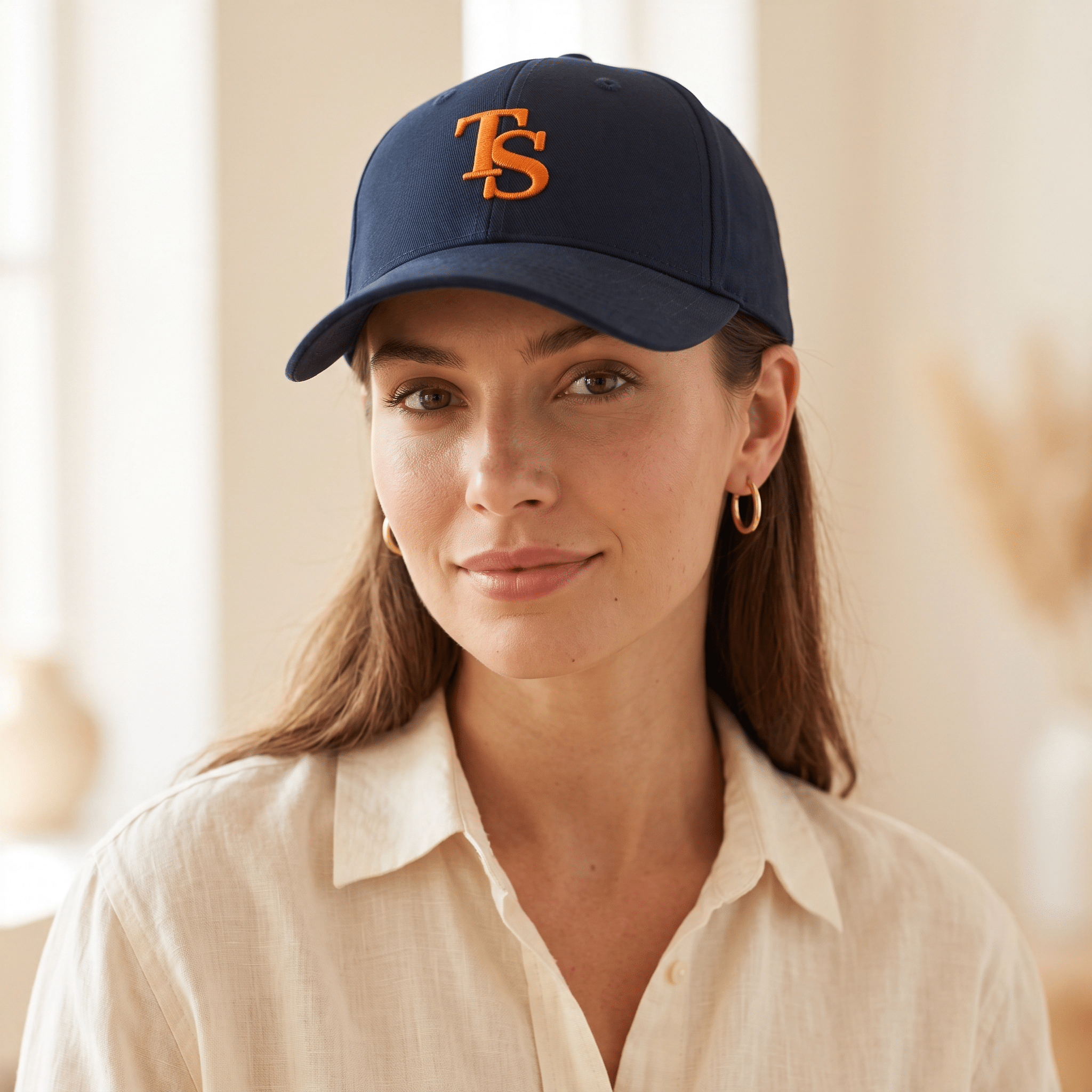 Navy TEASEFASHION Signature Cotton Twill Cap - TEASEFASHION