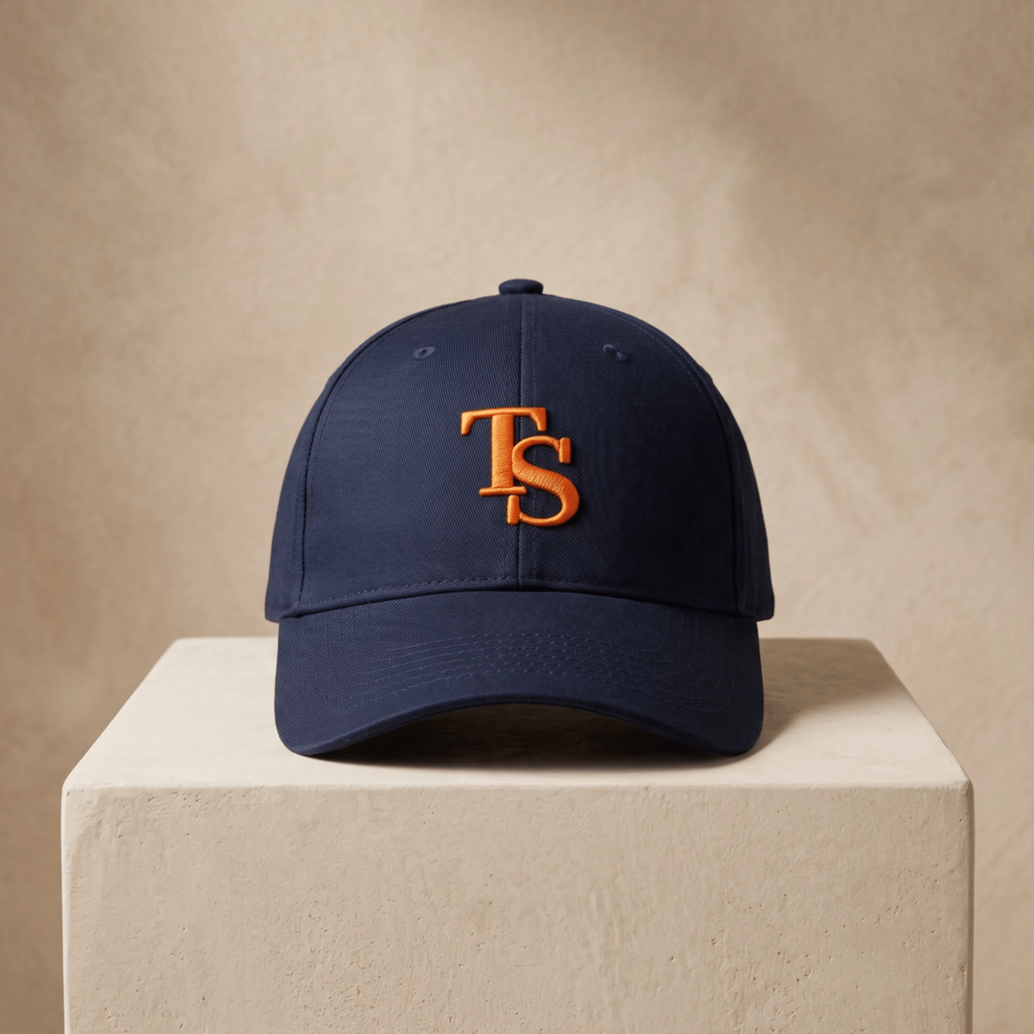Navy TEASEFASHION Signature Cotton Twill Cap - TEASEFASHION