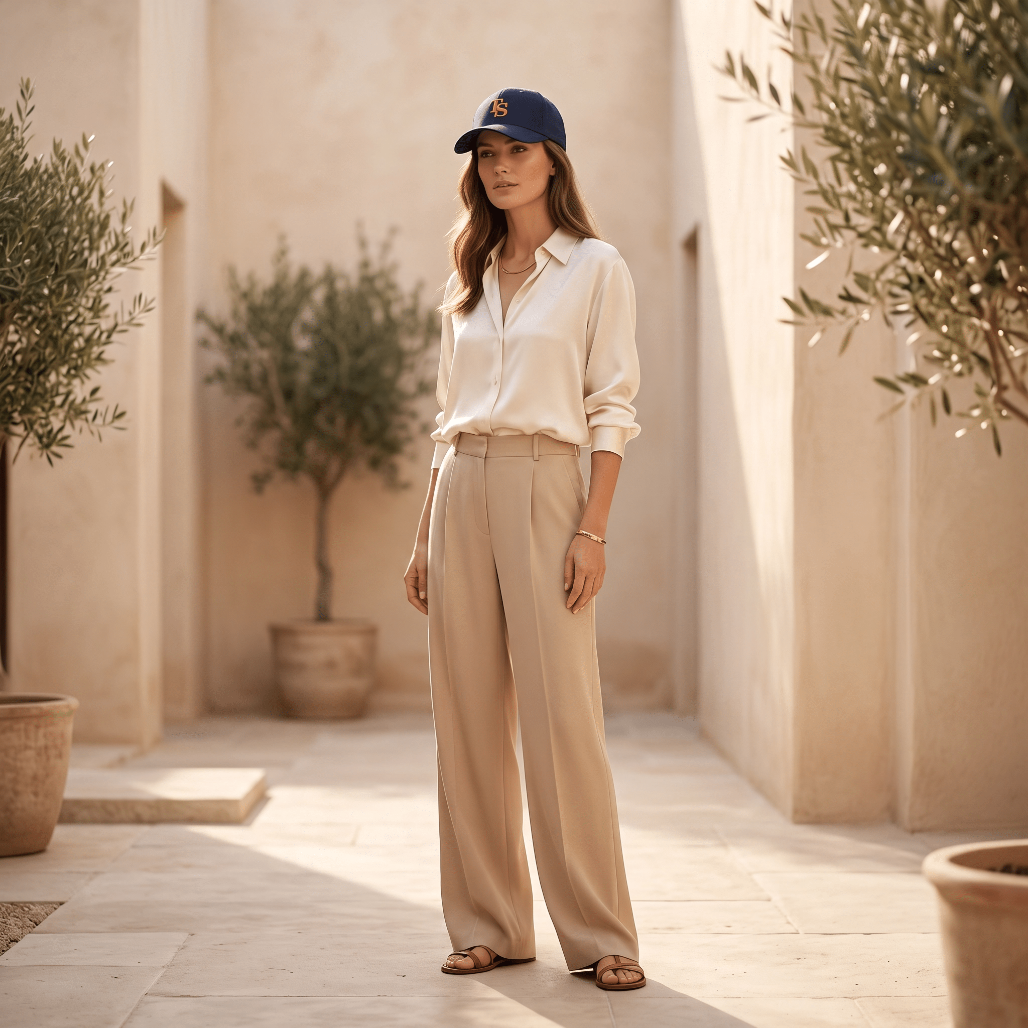 Navy TEASEFASHION Signature Cotton Twill Cap - TEASEFASHION