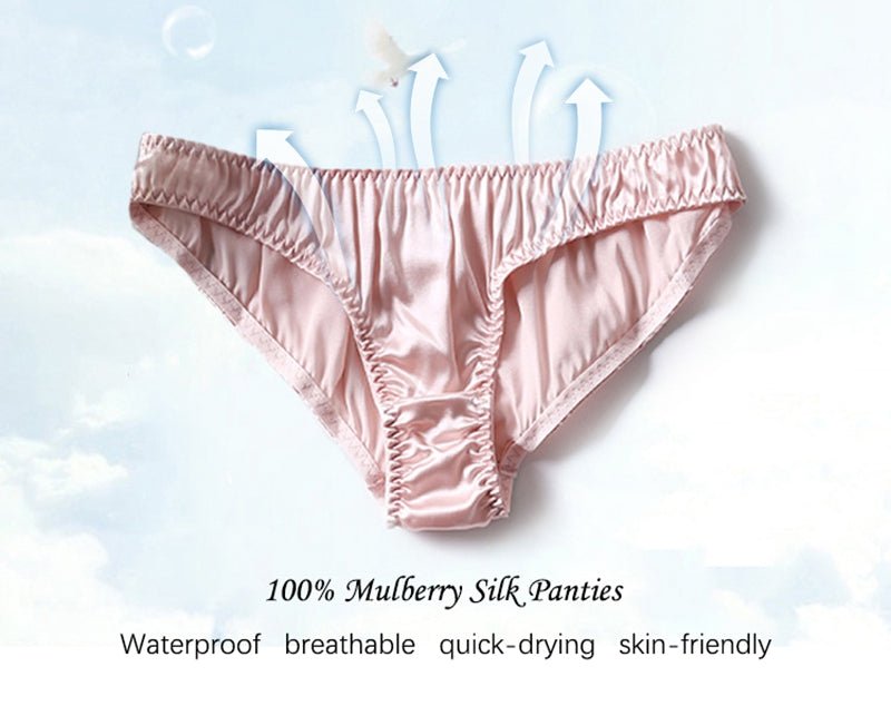 Pink Silk Low Waist Thong G String Sexy Underwear - TeaseFashion