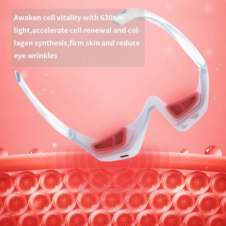 Reducing Dark Circles Eye Pods Massage Red Light Therapy Glasses Under Eye Massager for Puffiness Eye Bags with Microcurrent - TeaseFashion