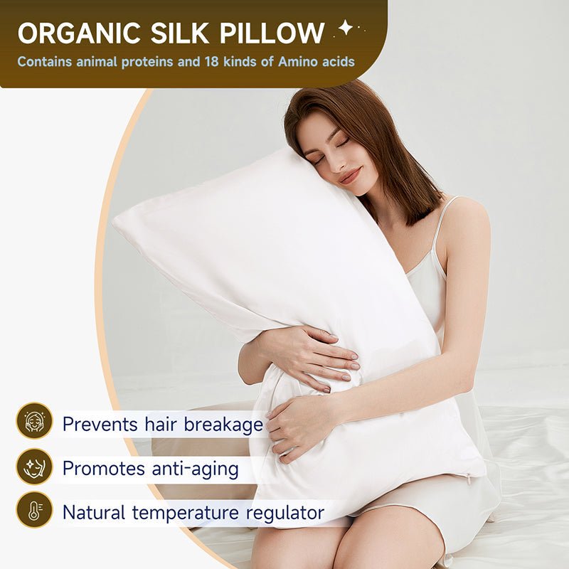 Rose Gold Luxury 100% Mulberry Silk Pillow case Sleep, Eye Mask Blind and Scrunchies Gift Set - TeaseFashion