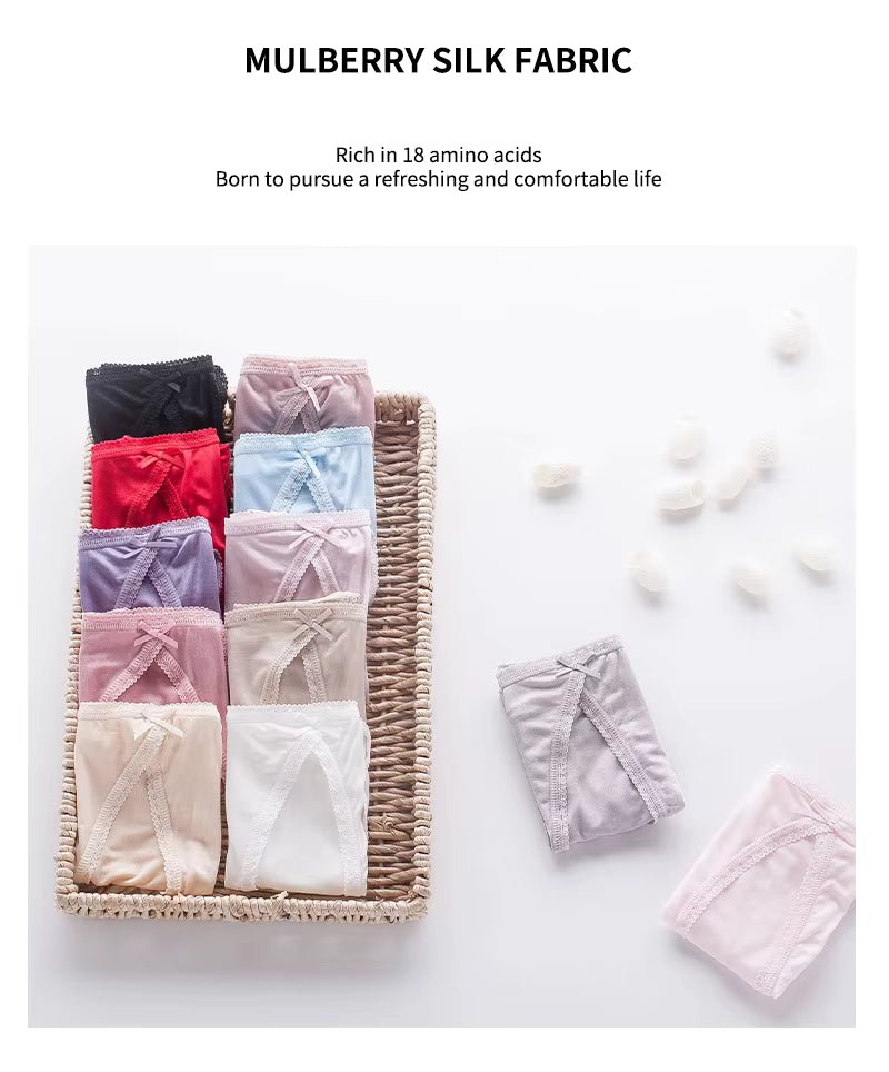 Sand Plain Color Sexy Cosy Silk Brief Underwear Seamless Silk Panty - TeaseFashion