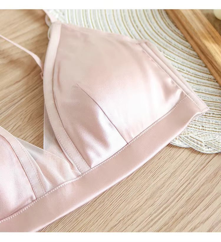 Silver Stretch Lingerie Steel Ring Comfortable Silk Underwear Bra - TeaseFashion