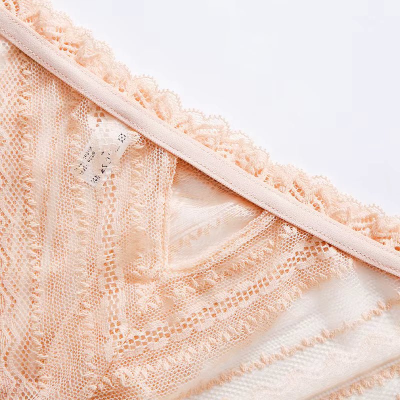 Skin Low Waist Transparent Hollow Out Seamless Underwear - TeaseFashion