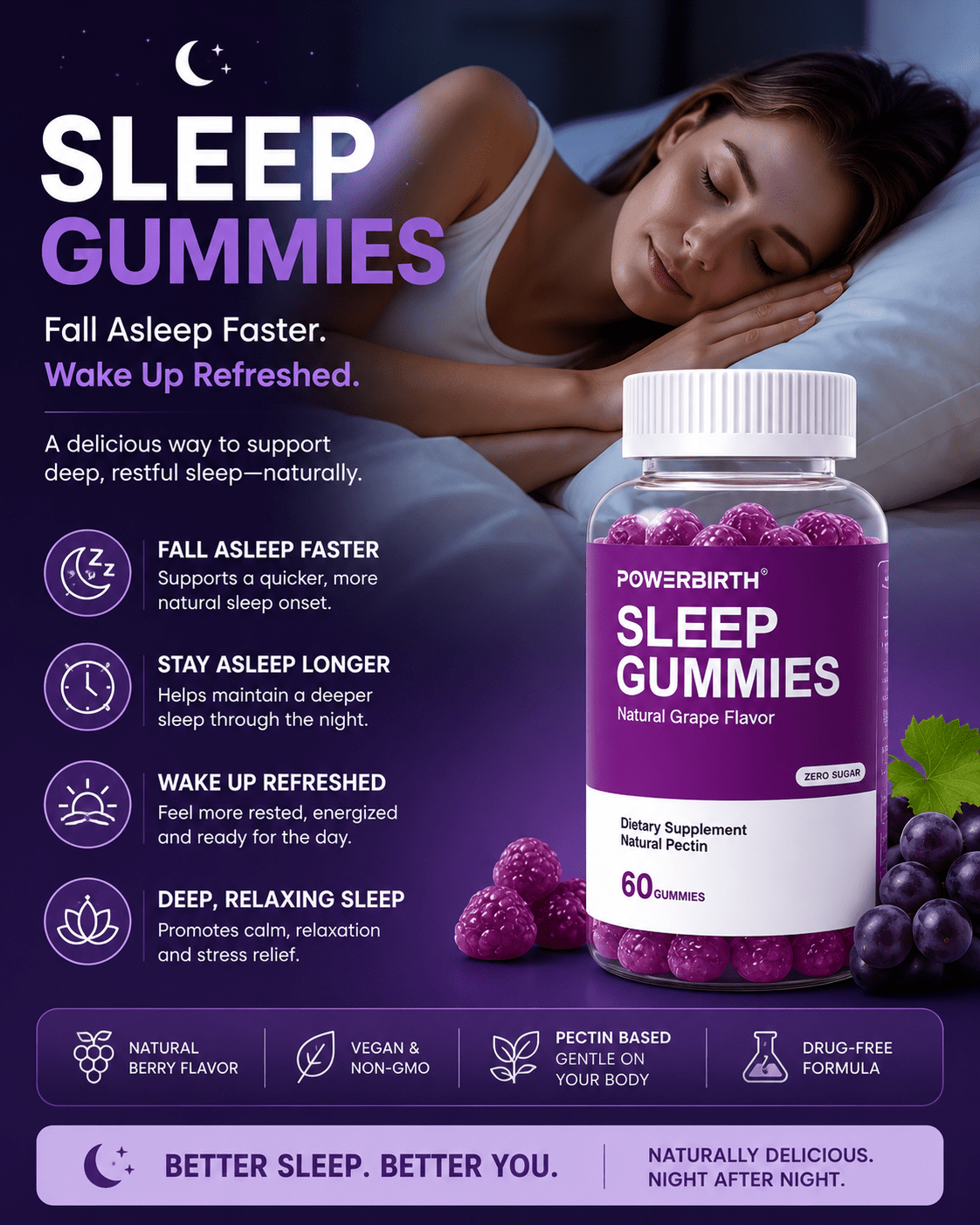 TS Sleep Gummies — Melatonin, Magnesium & L-Theanine - TEASEFASHION