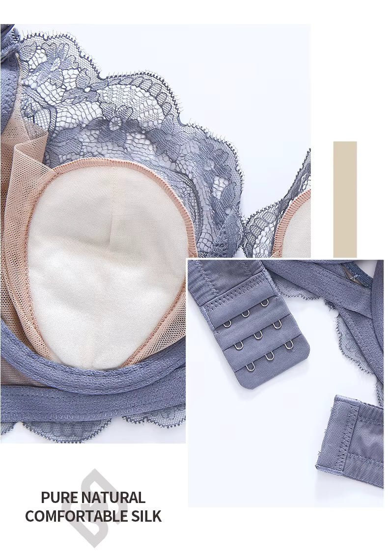 White Seamless Mesh Lace Bras for Women Thin Soft Silk Bra - TeaseFashion
