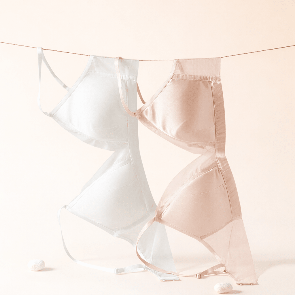 White Stretch Lingerie Steel Ring Comfortable Silk Underwear Bra - TeaseFashion