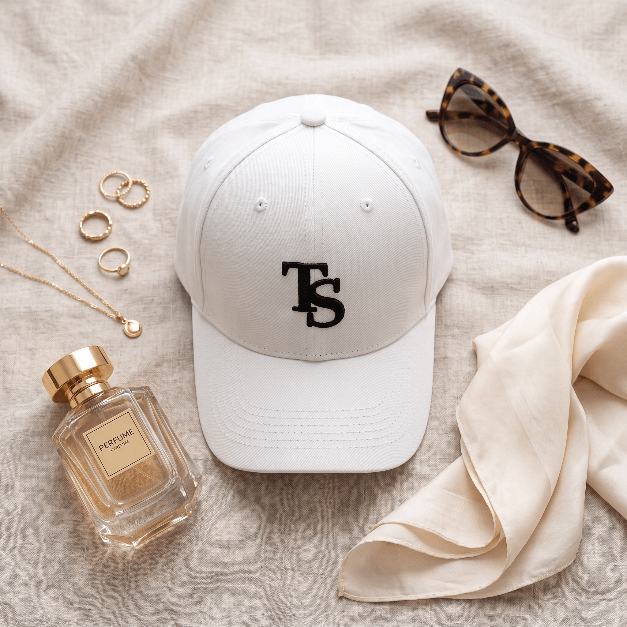 White TEASEFASHION Signature Cotton Twill Cap - TEASEFASHION